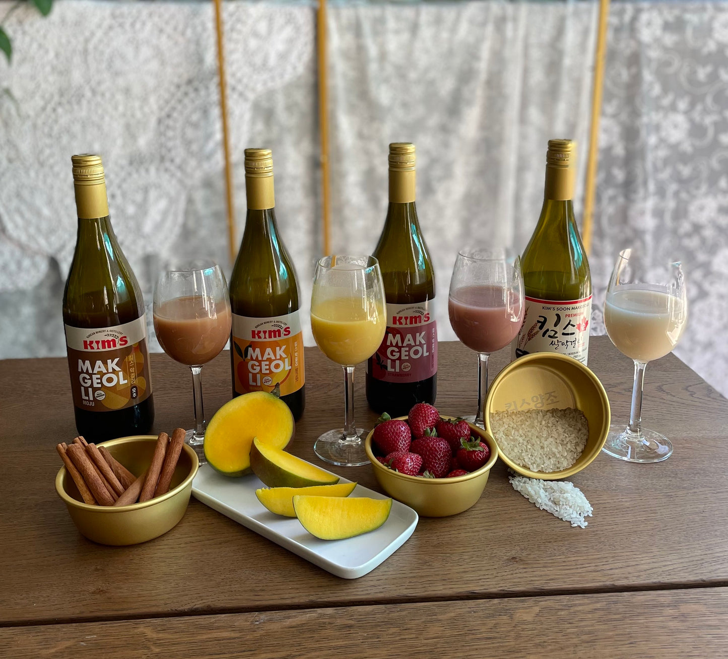 Kim’s Makgeolli Party Pack (8 bottles + 4 bowls)