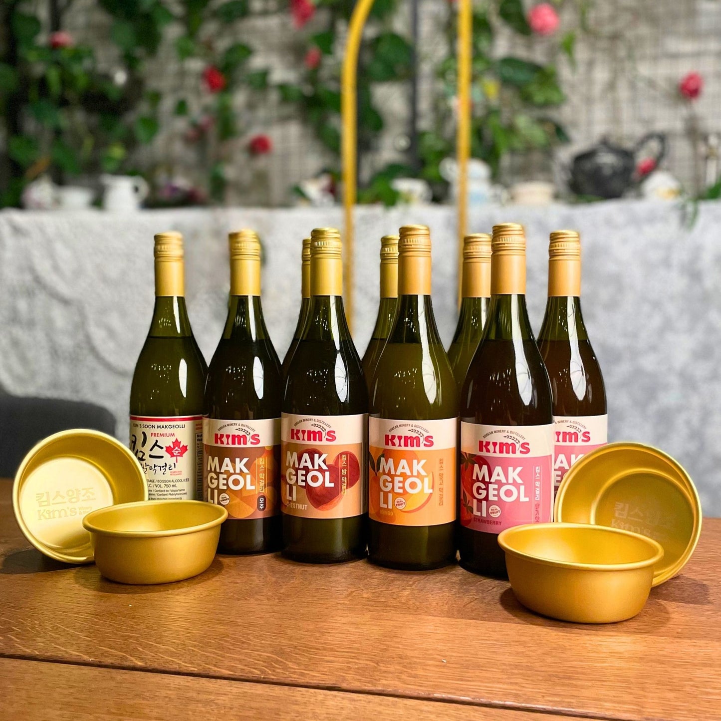 Kim’s Makgeolli Party Pack (10 bottles + 4 bowls)